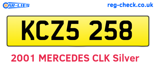 KCZ5258 are the vehicle registration plates.