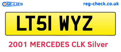 LT51WYZ are the vehicle registration plates.
