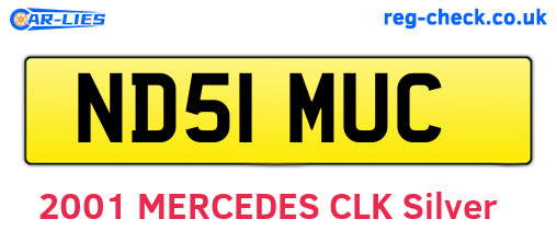 ND51MUC are the vehicle registration plates.