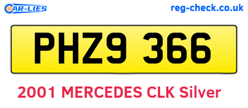 PHZ9366 are the vehicle registration plates.