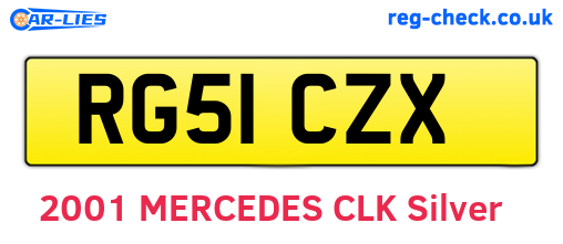 RG51CZX are the vehicle registration plates.