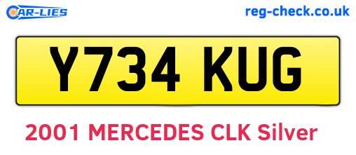 Y734KUG are the vehicle registration plates.