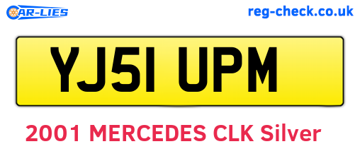 YJ51UPM are the vehicle registration plates.