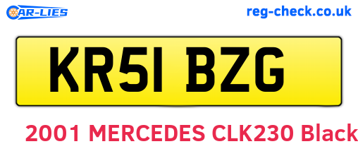 KR51BZG are the vehicle registration plates.