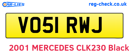 VO51RWJ are the vehicle registration plates.