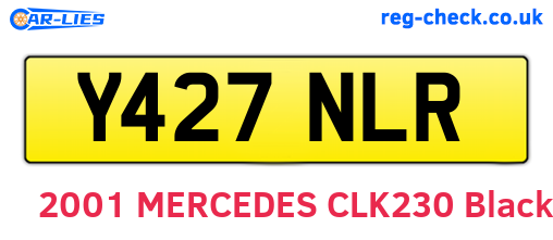 Y427NLR are the vehicle registration plates.