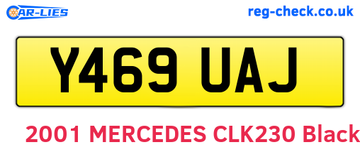 Y469UAJ are the vehicle registration plates.