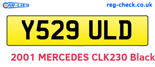 Y529ULD are the vehicle registration plates.