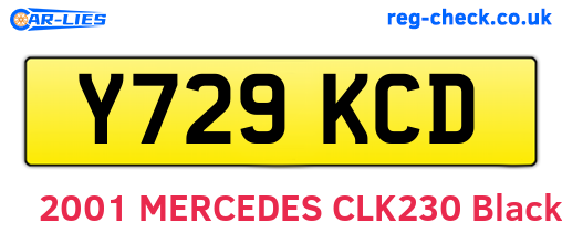 Y729KCD are the vehicle registration plates.