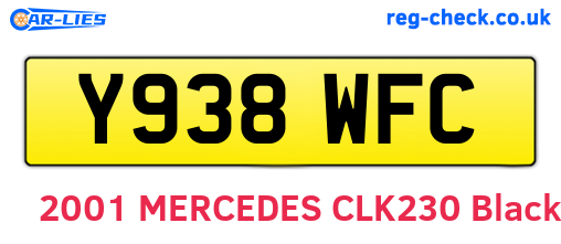 Y938WFC are the vehicle registration plates.