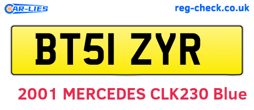 BT51ZYR are the vehicle registration plates.