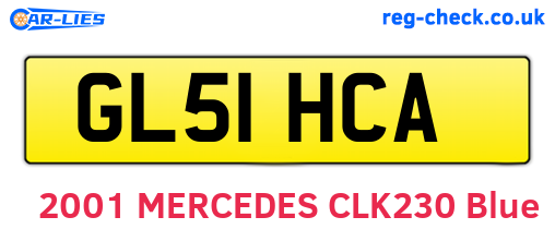GL51HCA are the vehicle registration plates.