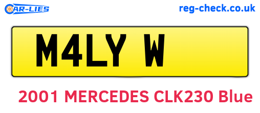 M4LYW are the vehicle registration plates.
