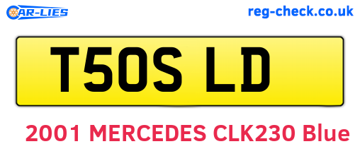 T50SLD are the vehicle registration plates.
