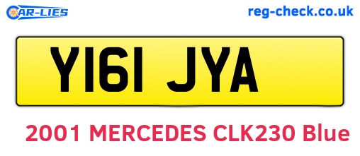 Y161JYA are the vehicle registration plates.