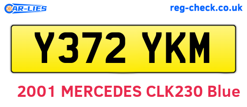 Y372YKM are the vehicle registration plates.