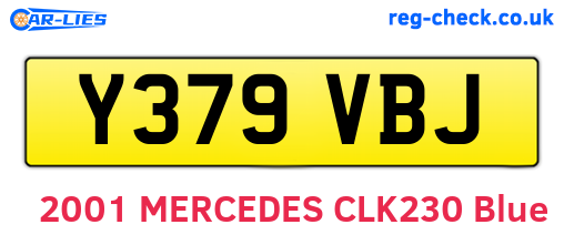 Y379VBJ are the vehicle registration plates.