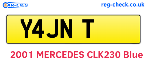 Y4JNT are the vehicle registration plates.
