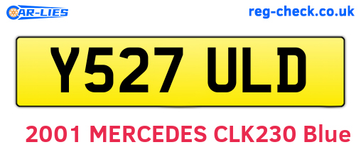 Y527ULD are the vehicle registration plates.
