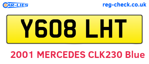 Y608LHT are the vehicle registration plates.