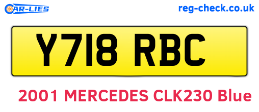 Y718RBC are the vehicle registration plates.