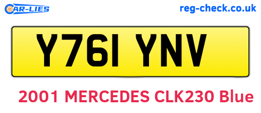 Y761YNV are the vehicle registration plates.