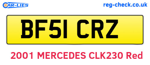 BF51CRZ are the vehicle registration plates.