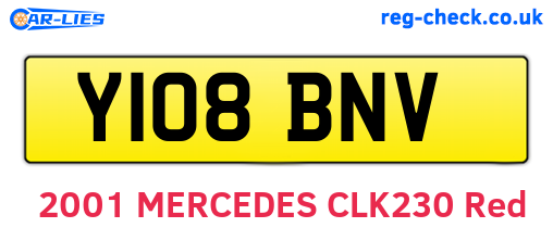 Y108BNV are the vehicle registration plates.