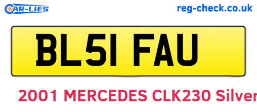 BL51FAU are the vehicle registration plates.