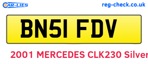 BN51FDV are the vehicle registration plates.