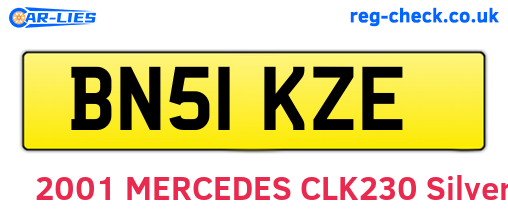 BN51KZE are the vehicle registration plates.