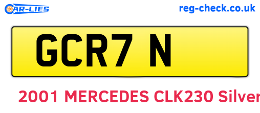 GCR7N are the vehicle registration plates.