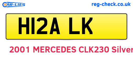 H12ALK are the vehicle registration plates.