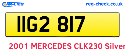 IIG2817 are the vehicle registration plates.