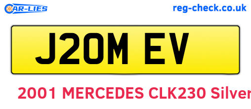 J20MEV are the vehicle registration plates.