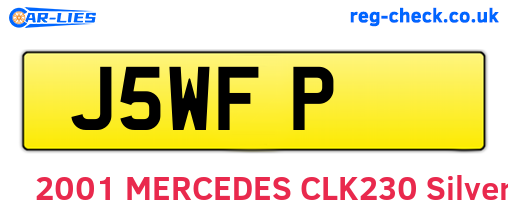 J5WFP are the vehicle registration plates.