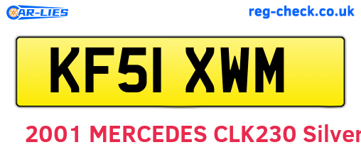 KF51XWM are the vehicle registration plates.