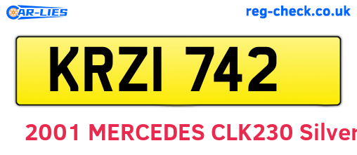 KRZ1742 are the vehicle registration plates.