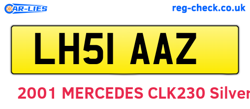 LH51AAZ are the vehicle registration plates.