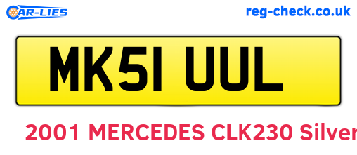 MK51UUL are the vehicle registration plates.