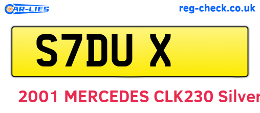 S7DUX are the vehicle registration plates.