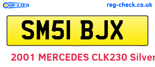 SM51BJX are the vehicle registration plates.