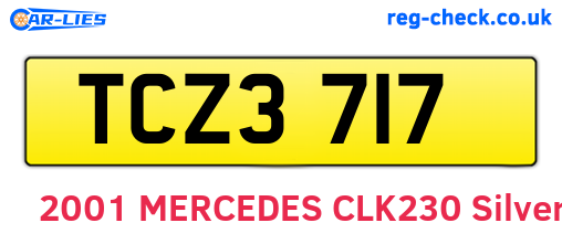TCZ3717 are the vehicle registration plates.