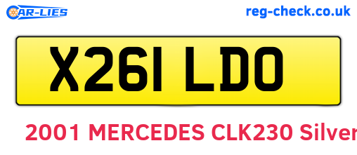 X261LDO are the vehicle registration plates.