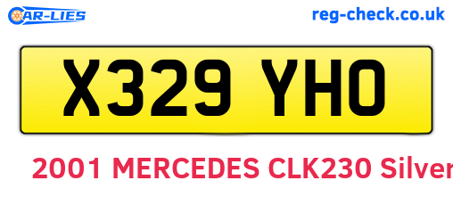 X329YHO are the vehicle registration plates.
