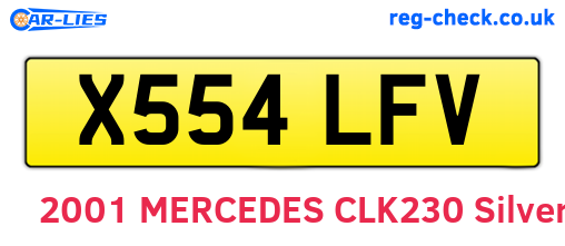 X554LFV are the vehicle registration plates.