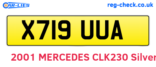 X719UUA are the vehicle registration plates.