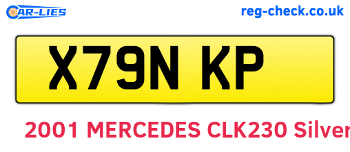 X79NKP are the vehicle registration plates.
