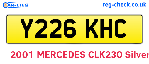 Y226KHC are the vehicle registration plates.