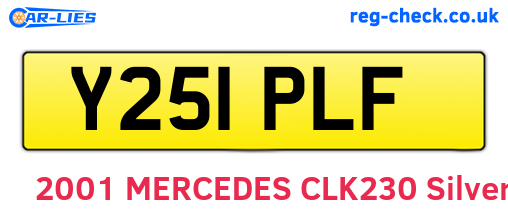 Y251PLF are the vehicle registration plates.